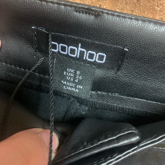Boohoo Black Faux Leather Pants - Picture 3 of 7